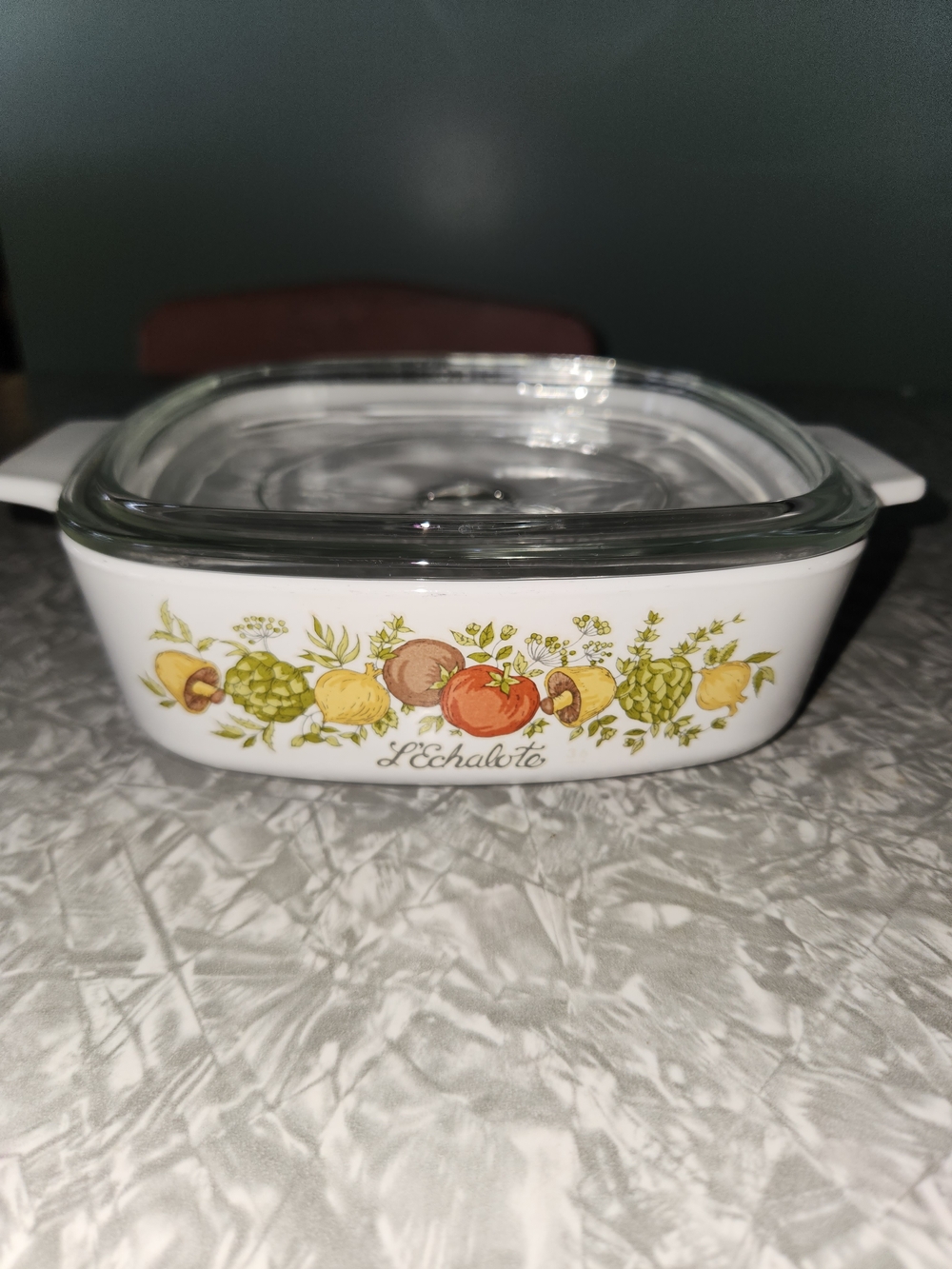 Corningware A- 1-B 1 QT. White Casserole Dish/ Spice Of Life